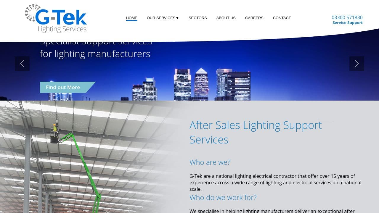 G-TEK CONTROL SYSTEMS LIMITED website screenshot
