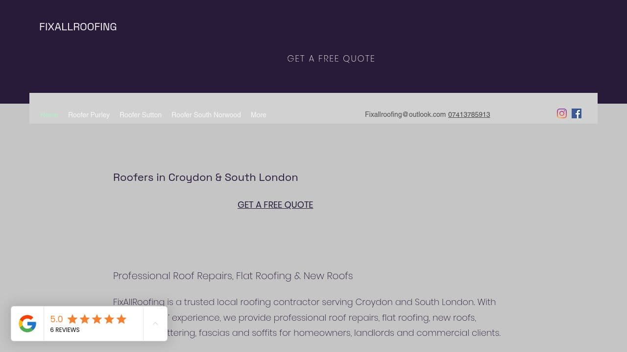 FIXALL ROOFING & HOME IMPROVEMENT LIMITED website screenshot