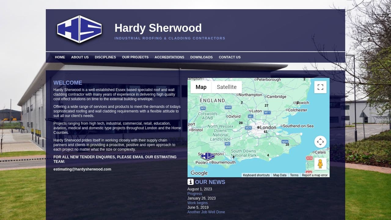 HARDY SHERWOOD (SPECIAL PROJECTS) LIMITED website screenshot