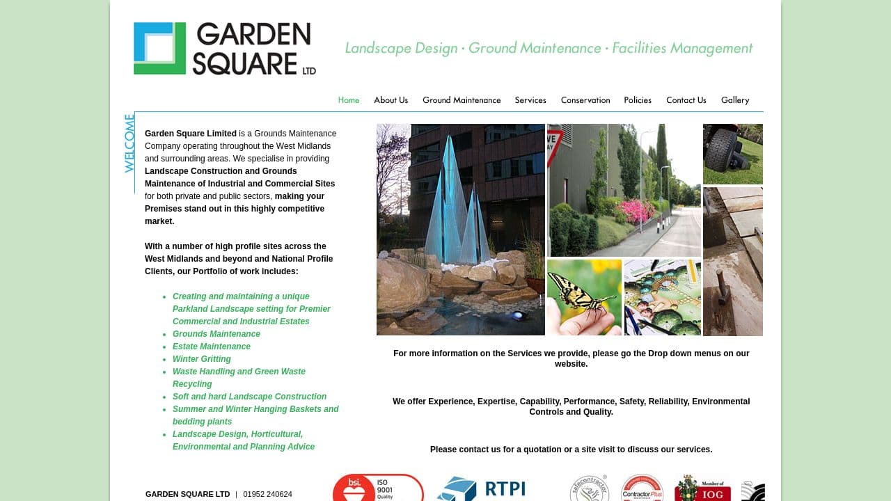 GARDEN SQUARE LIMITED website screenshot