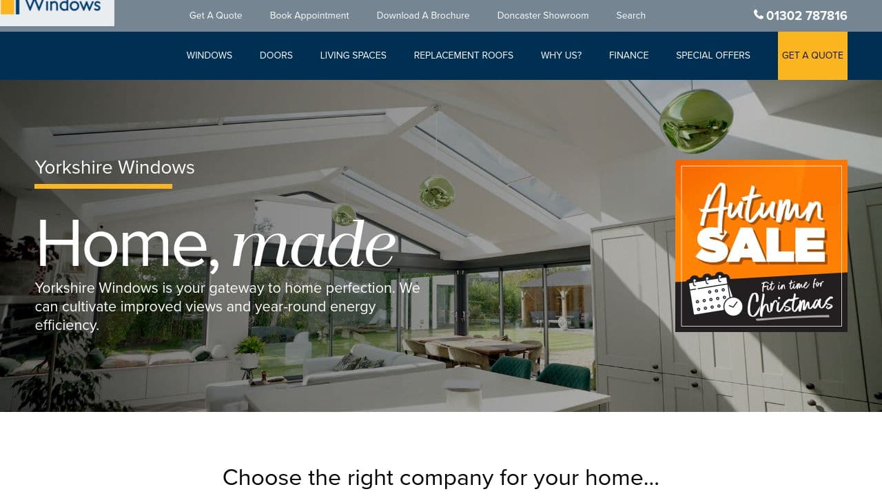 YORKSHIRE WINDOWS DIRECT LIMITED website screenshot