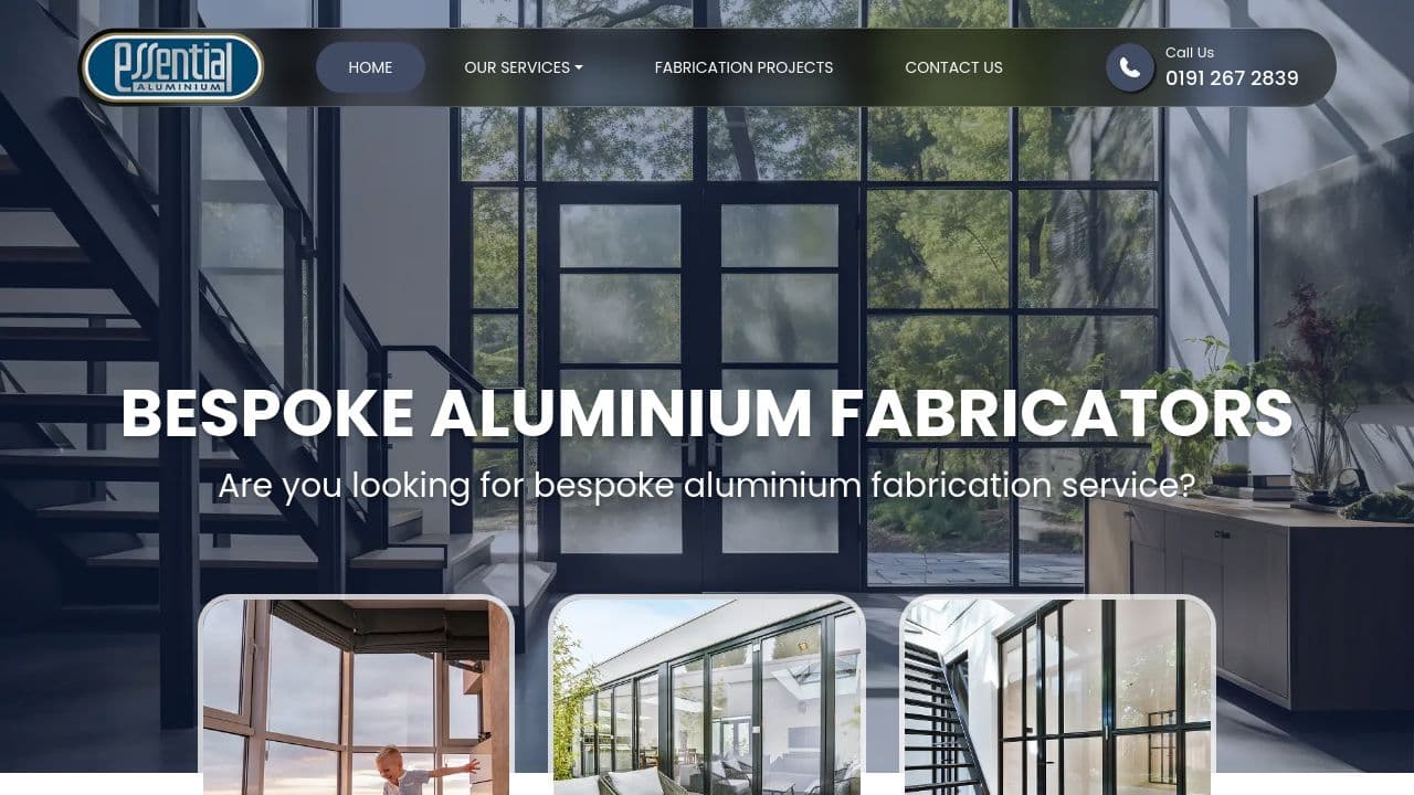 ESSENTIAL ALUMINIUM LIMITED website screenshot