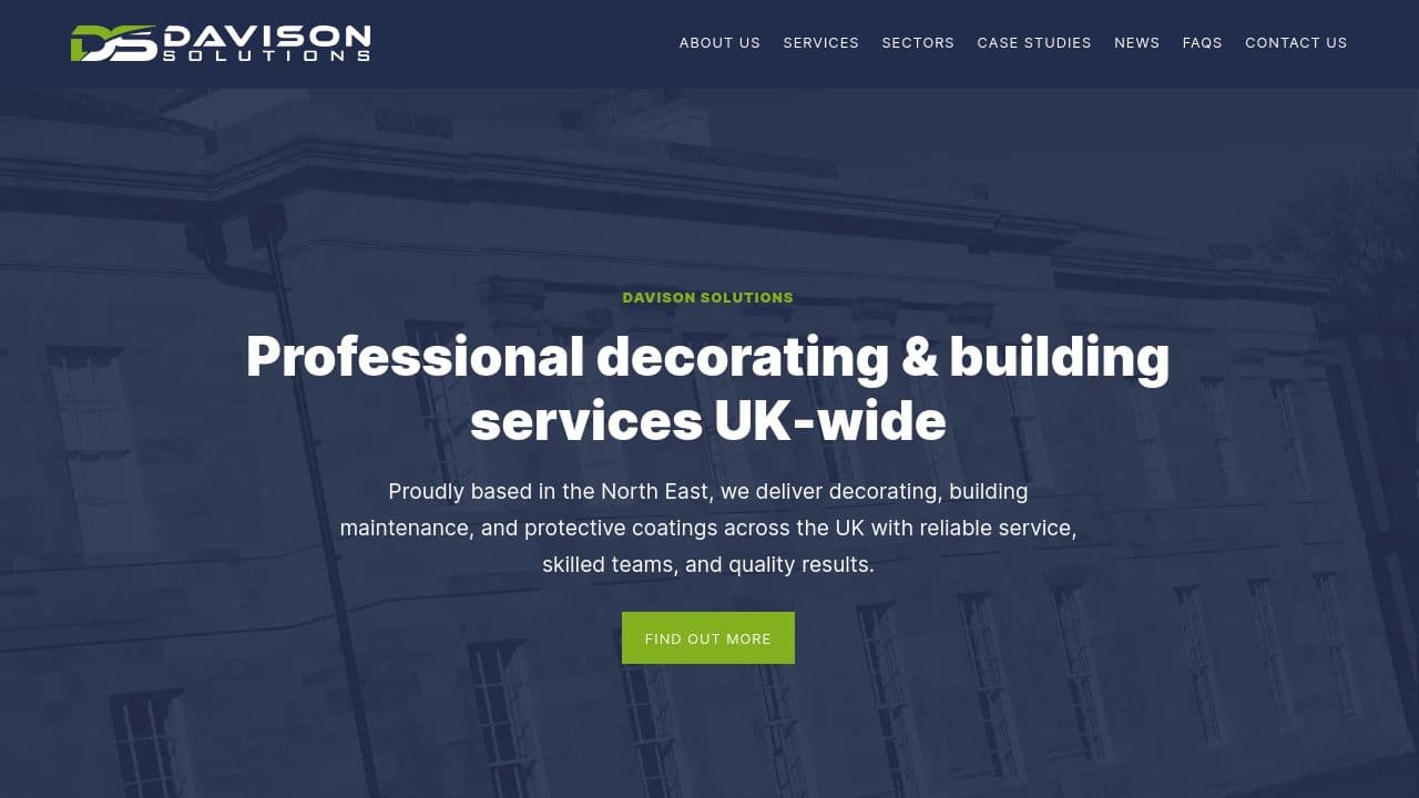 DAVISON SOLUTIONS LIMITED website screenshot