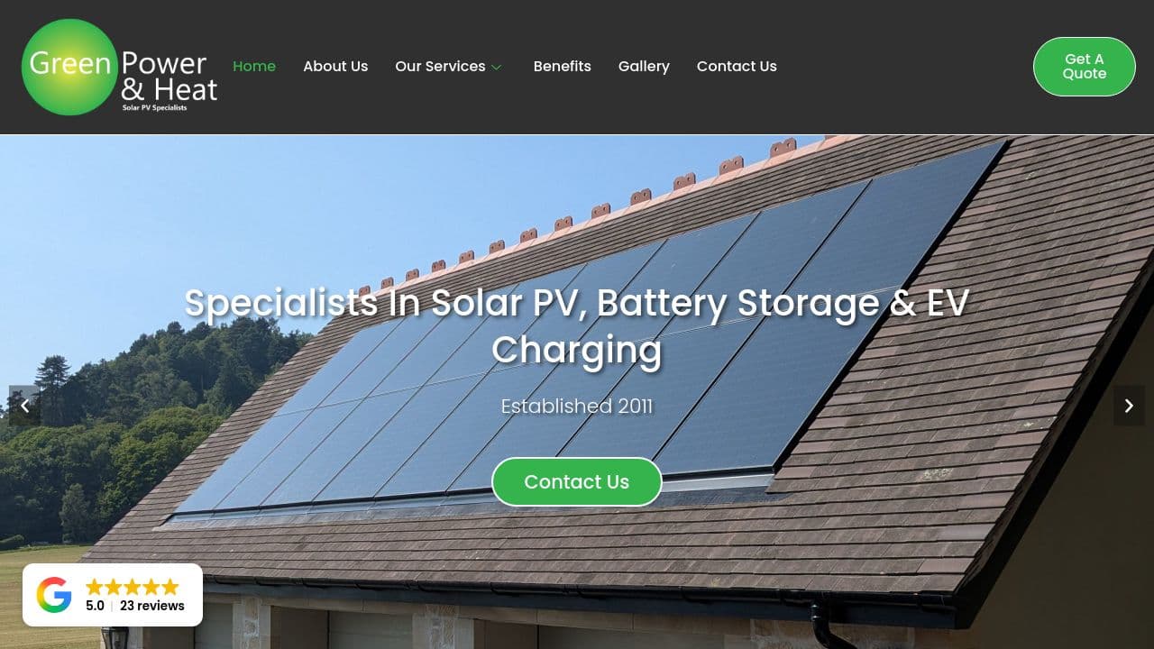 GREEN POWER AND HEAT LIMITED website screenshot