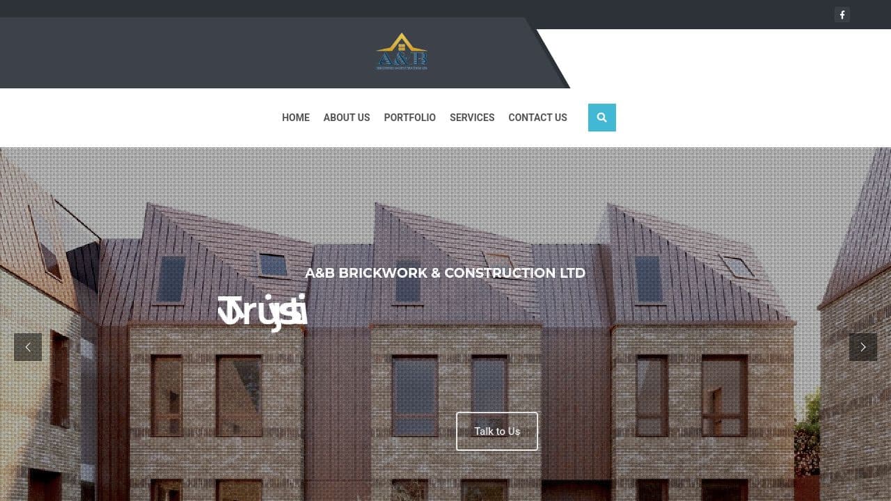 A&B BRICKWORK LTD website screenshot