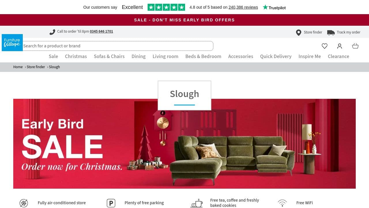 FURNITURE VILLAGE LIMITED website screenshot
