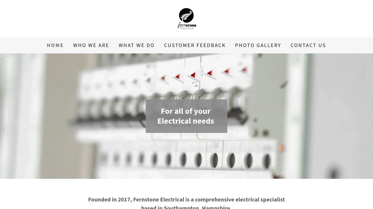 FERNSTONE ELECTRICAL LIMITED website screenshot