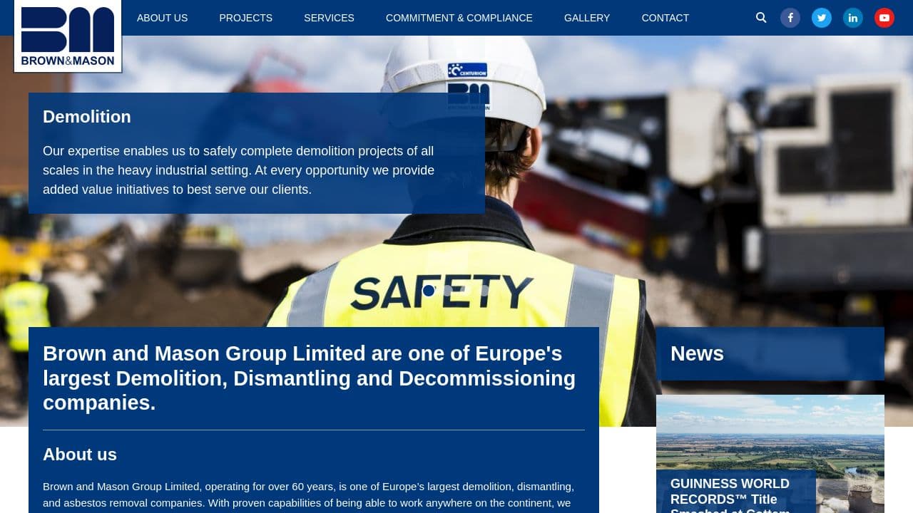 BROWN AND MASON GROUP LIMITED website screenshot