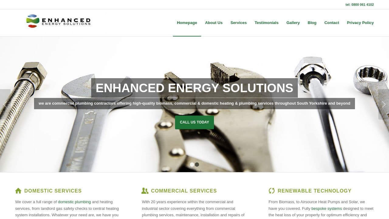 ENHANCED ENERGY SOLUTIONS LTD website screenshot