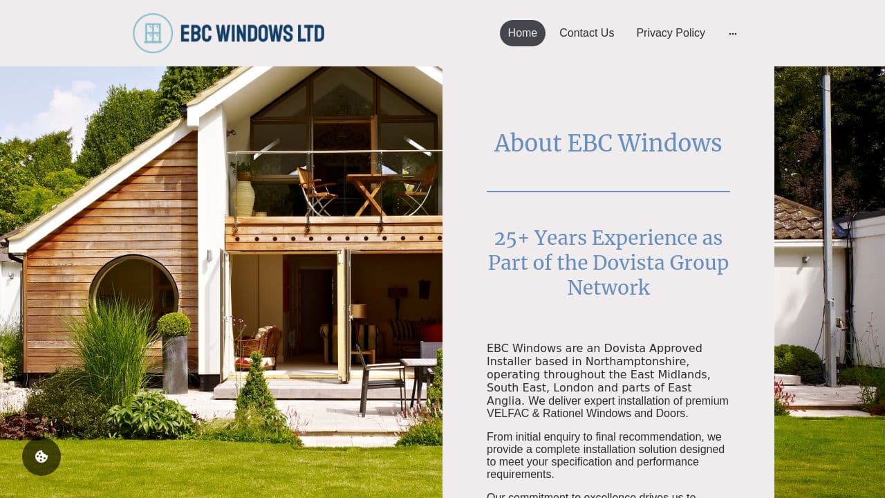 EBC WINDOWS LIMITED website screenshot