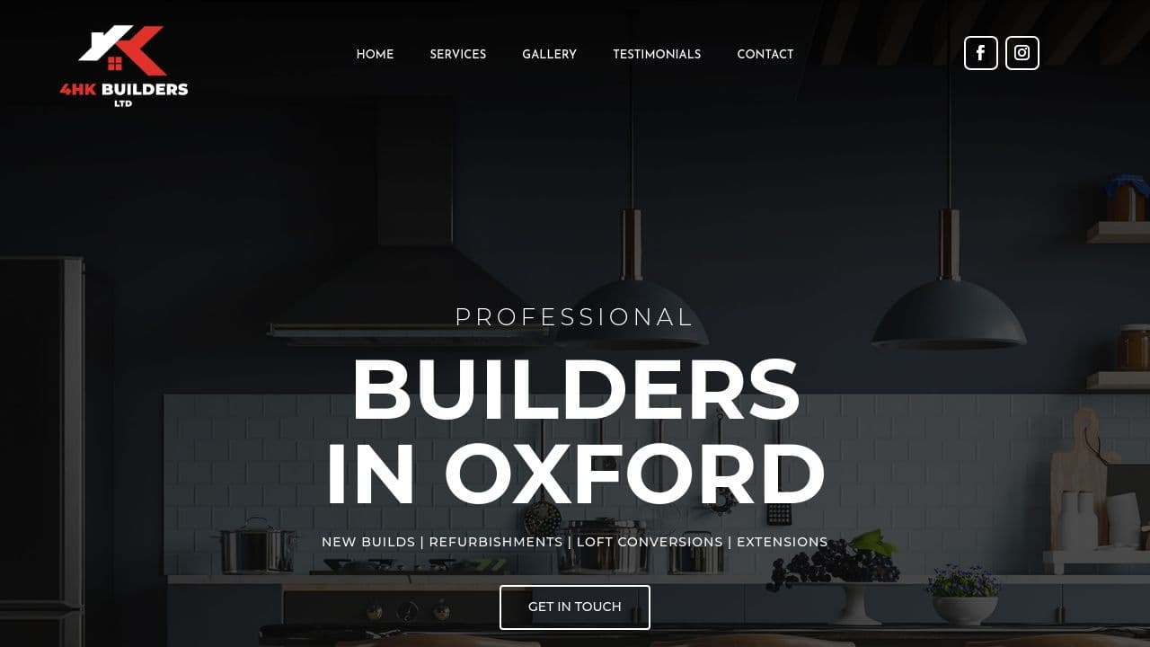 4HK BUILDERS LTD website screenshot