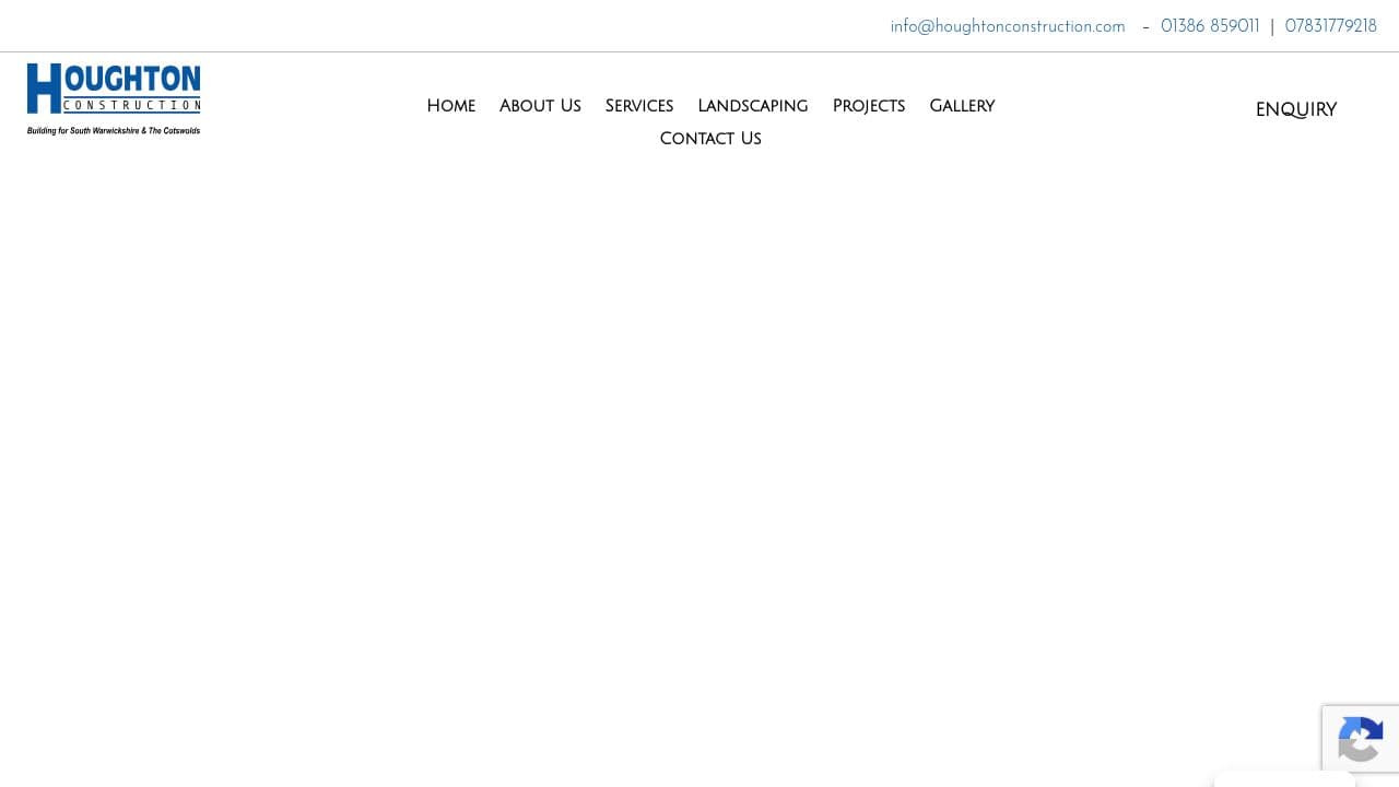 HOUGHTON CONSTRUCTION (ALCESTER) LTD website screenshot