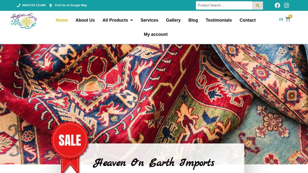 HEAVEN ON EARTH IMPORTS LIMITED website screenshot