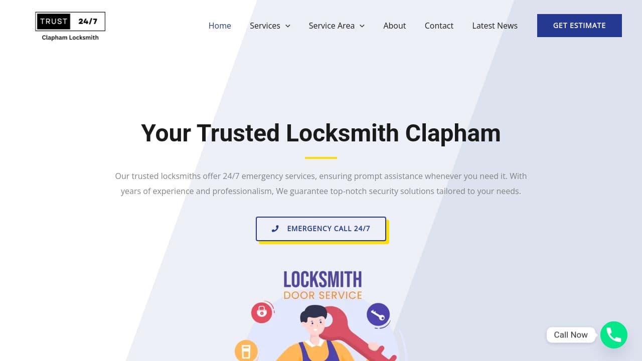 247 LOCKSMITH CLAPHAM GROUP LTD website screenshot