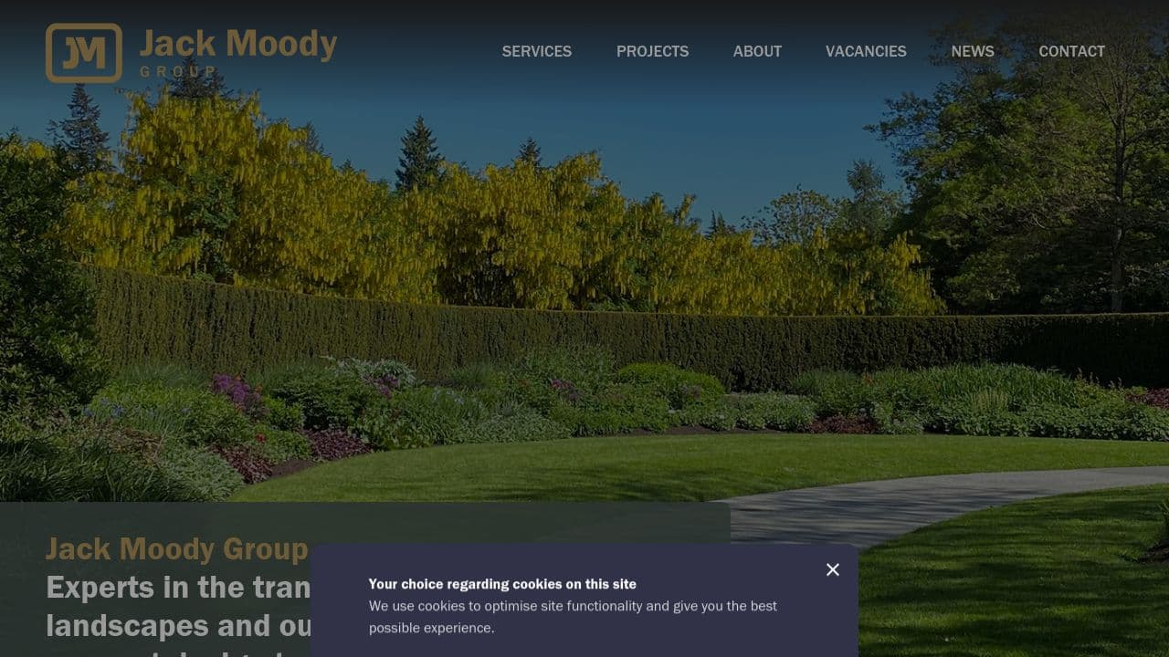 JACK MOODY LANDSCAPING AND CIVIL ENGINEERING LTD website screenshot
