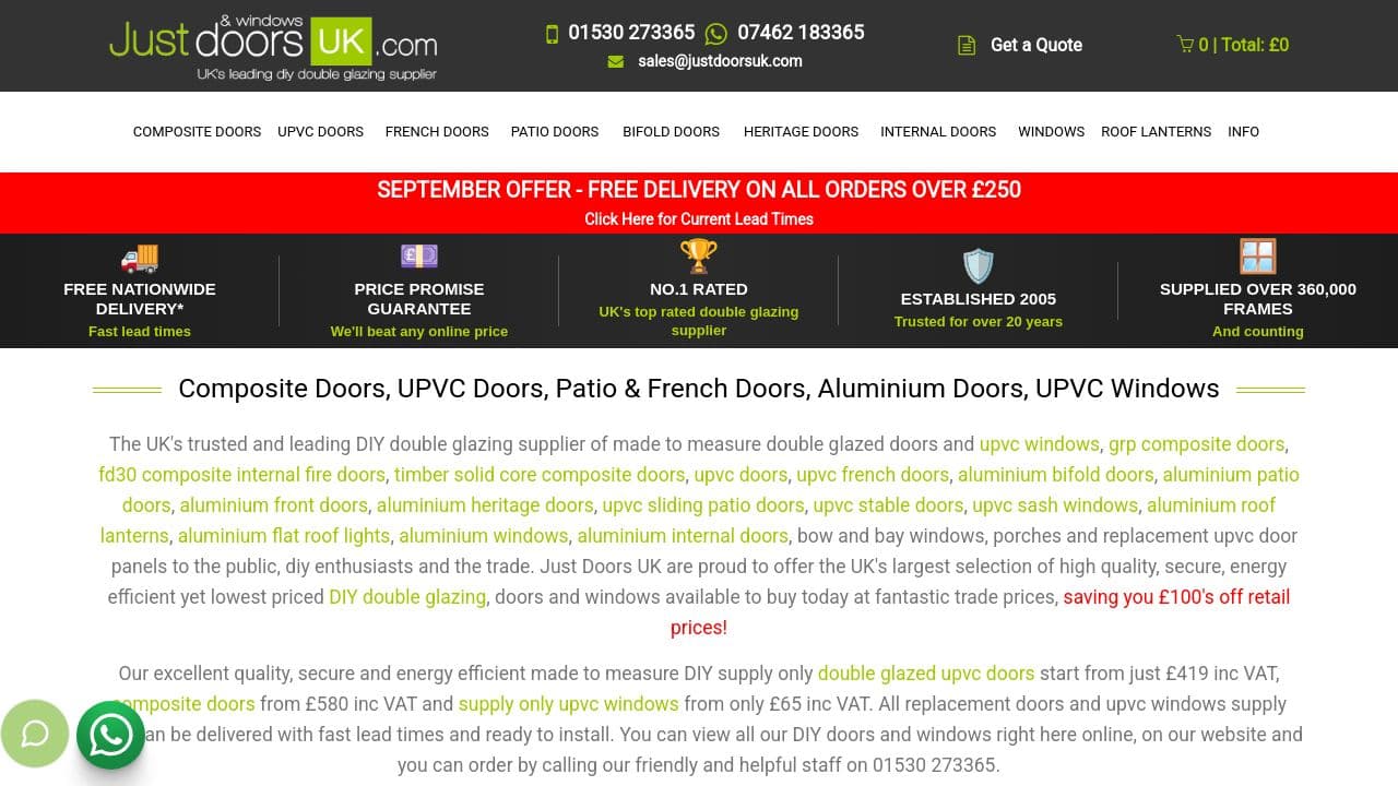 Doors & Windows from the UK's Leading Double Glazing Supplier