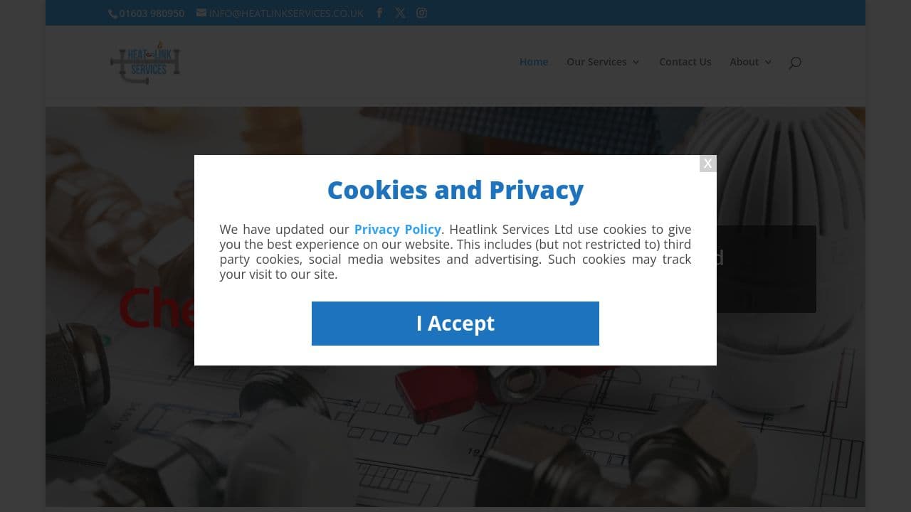 HEATLINK SERVICES LTD website screenshot