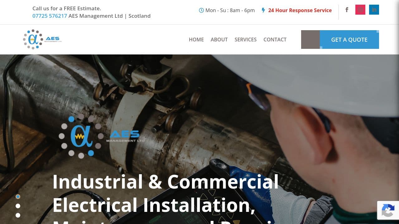 AES MANAGEMENT LTD website screenshot