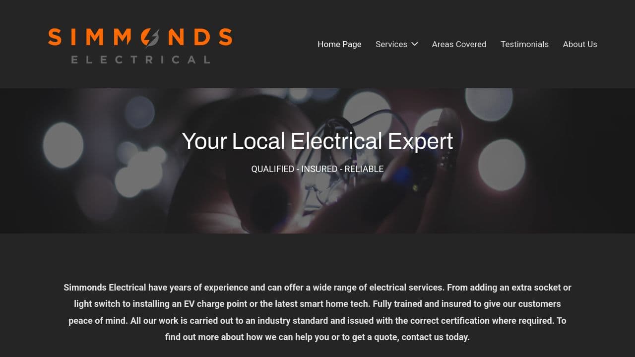 D SIMMONDS ELECTRICAL SERVICES LIMITED website screenshot