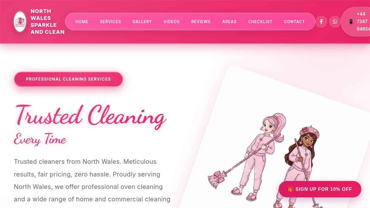 24/7 SPARKLE CLEAN LTD website screenshot