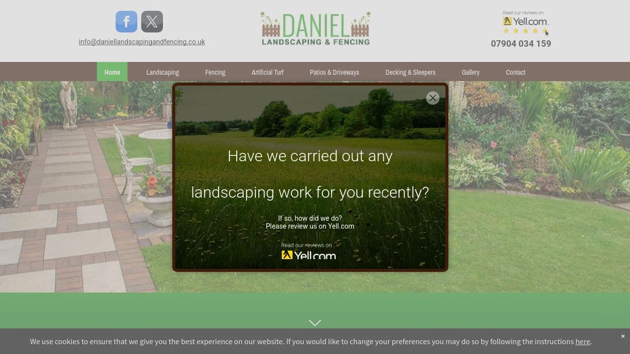 DANIEL FENCING LIMITED website screenshot