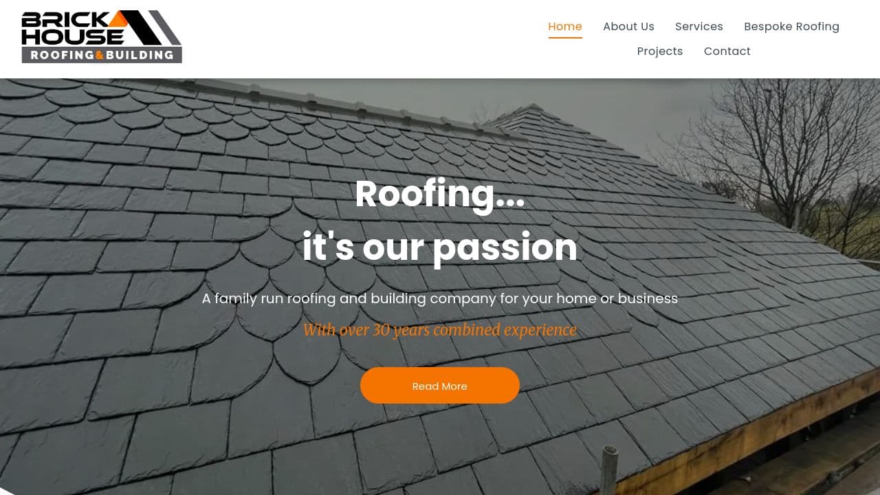 BRICK HOUSE ROOFING & BUILDING LTD website screenshot