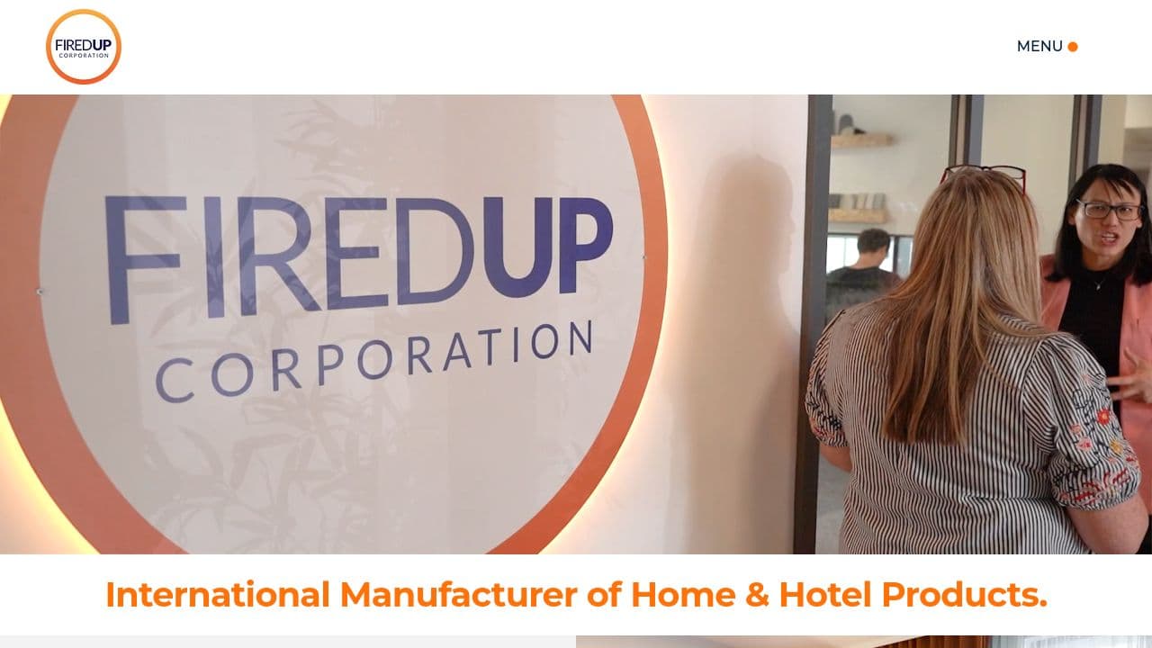 FIRED UP CORPORATION LIMITED website screenshot