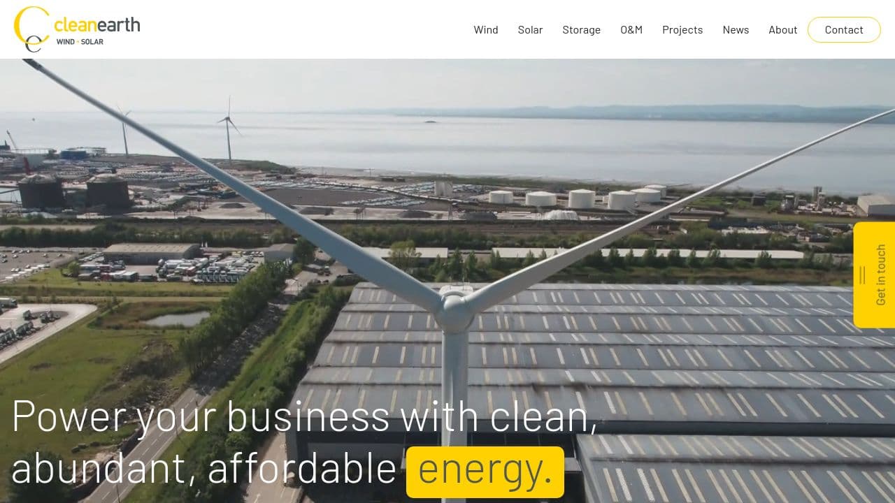 CLEAN EARTH GROUND MOUNT PV LIMITED website screenshot