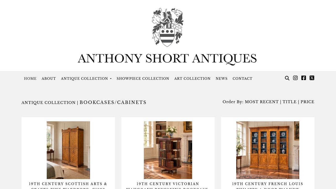 Antique Bookcases at Anthony Short Antiques