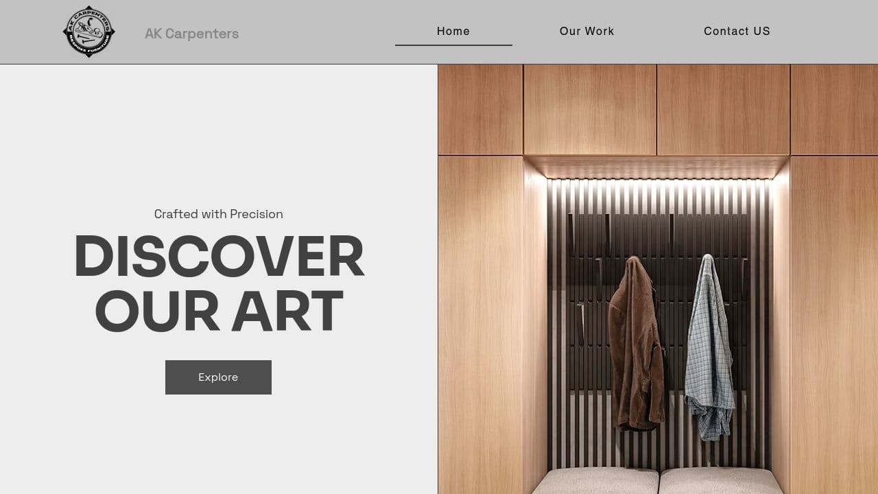 A & K CARPENTERS LTD website screenshot