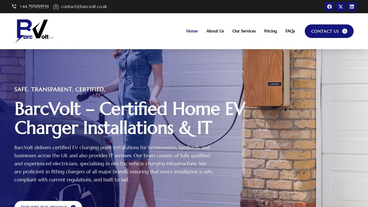 BARCVOLT LTD website screenshot