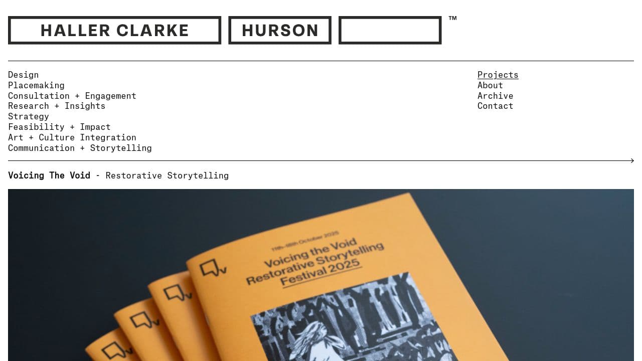 HALLER CLARKE HURSON LTD website screenshot