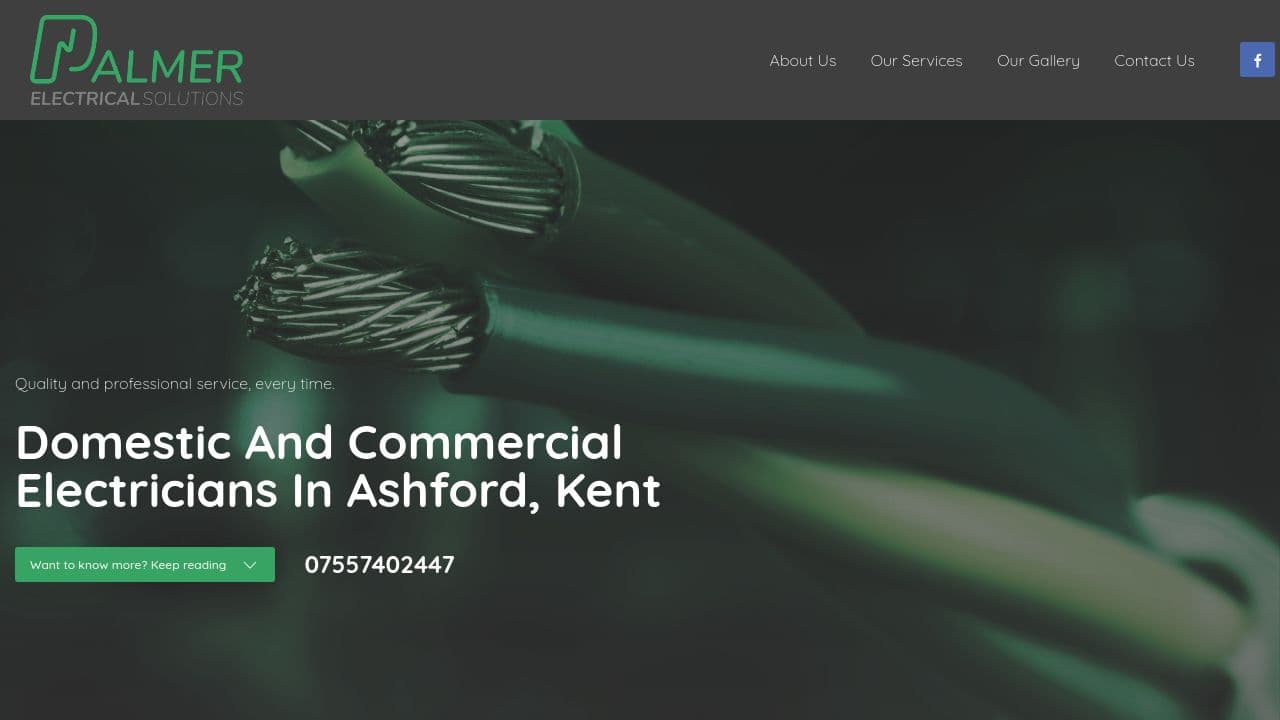 A PALMER ELECTRICAL LIMITED website screenshot