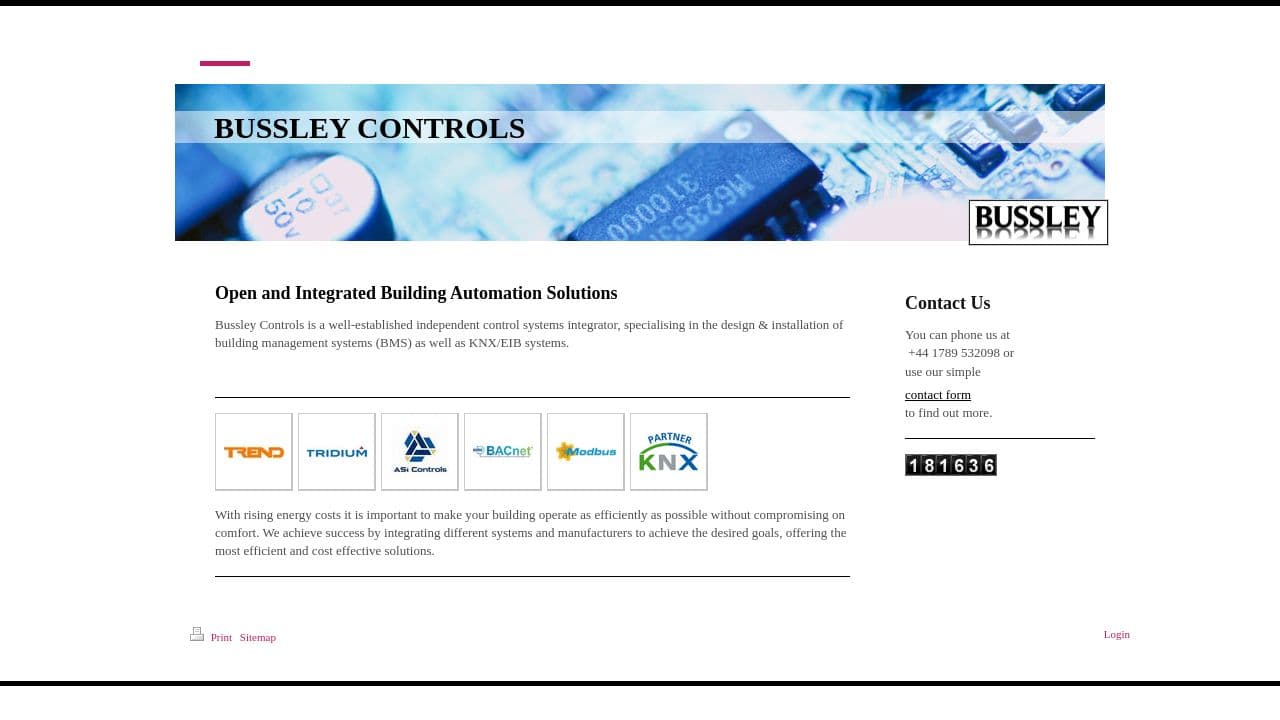 BUSSLEY CONTROLS LIMITED website screenshot