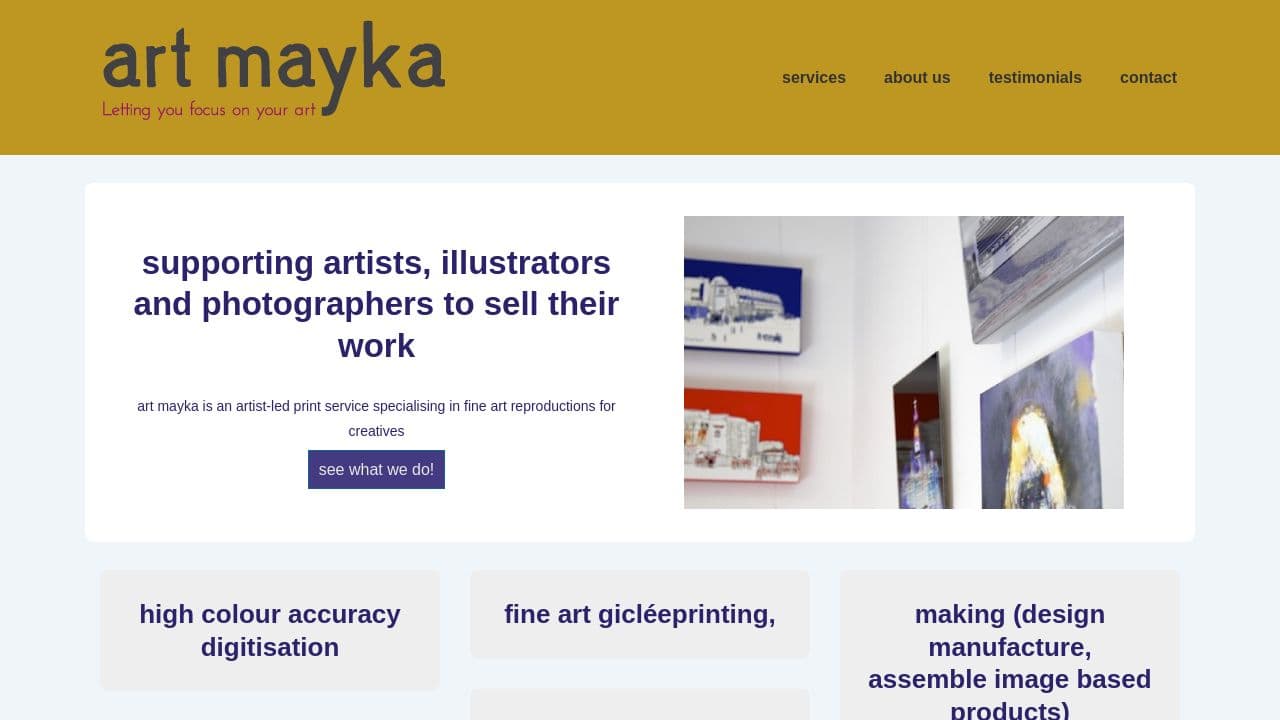 ART MAYKA LIMITED website screenshot