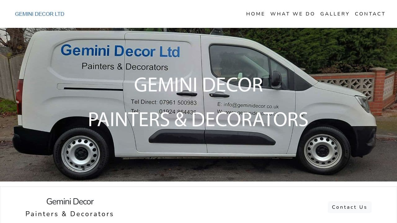GEMINI DECOR LIMITED website screenshot