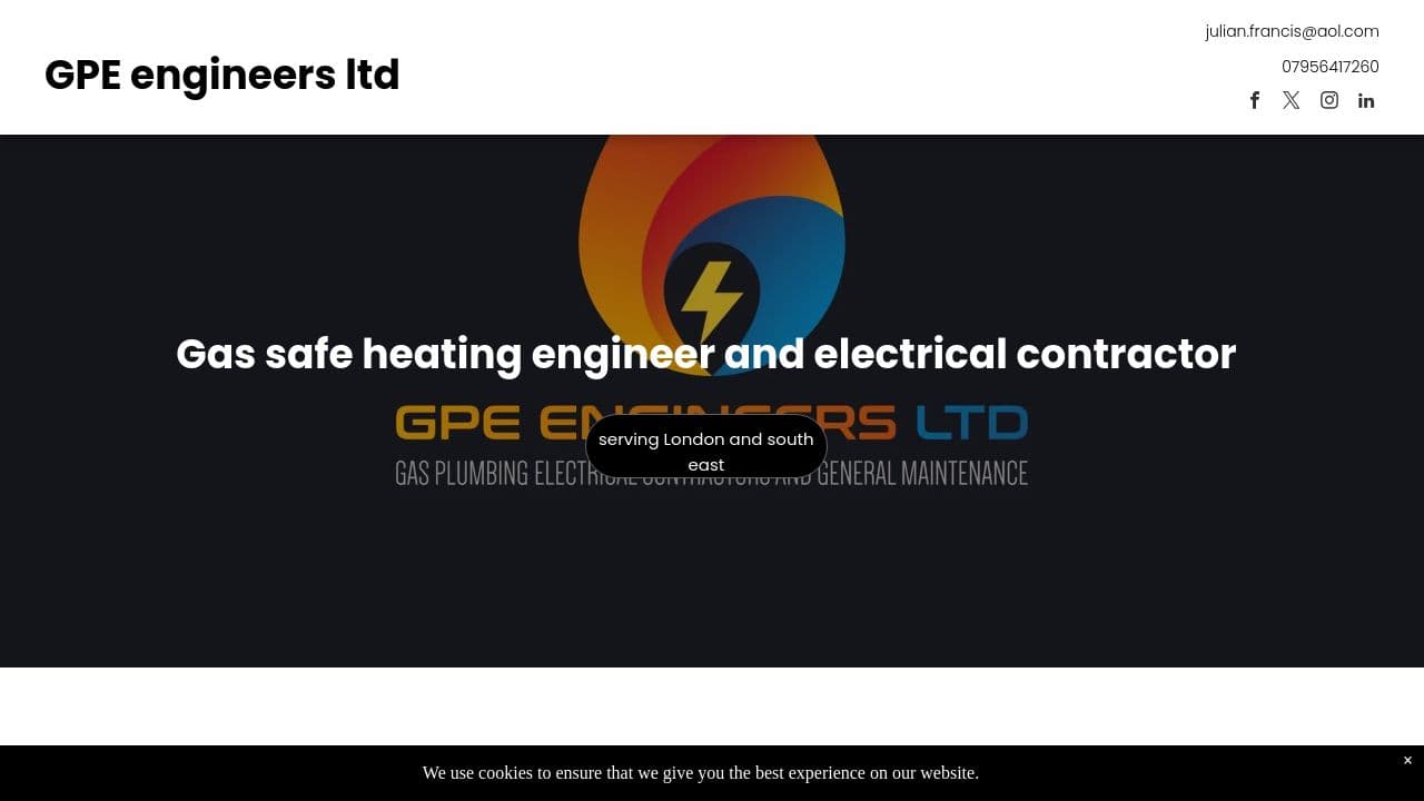 GPE ENGINEERS LTD website screenshot