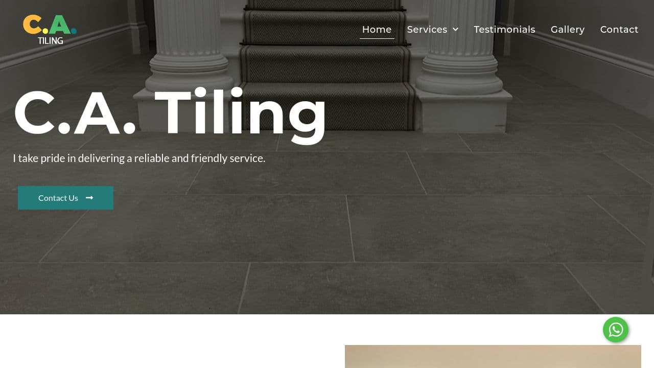 C&A TILING LTD website screenshot