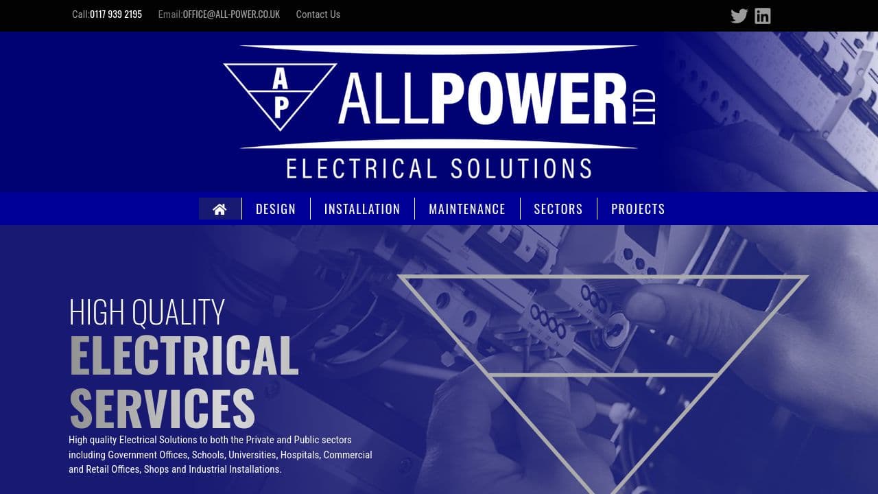 ALLPOWER LIMITED website screenshot