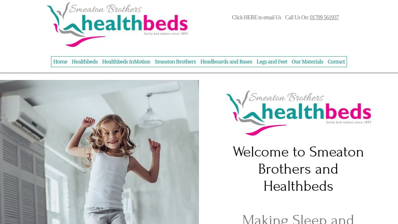 HEALTH BEDS LIMITED website screenshot