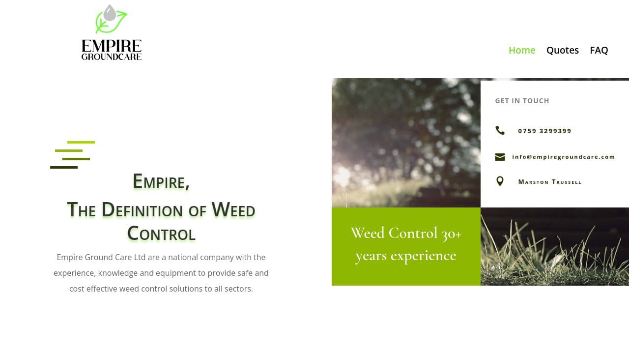 EMPIRE GROUND CARE LIMITED website screenshot