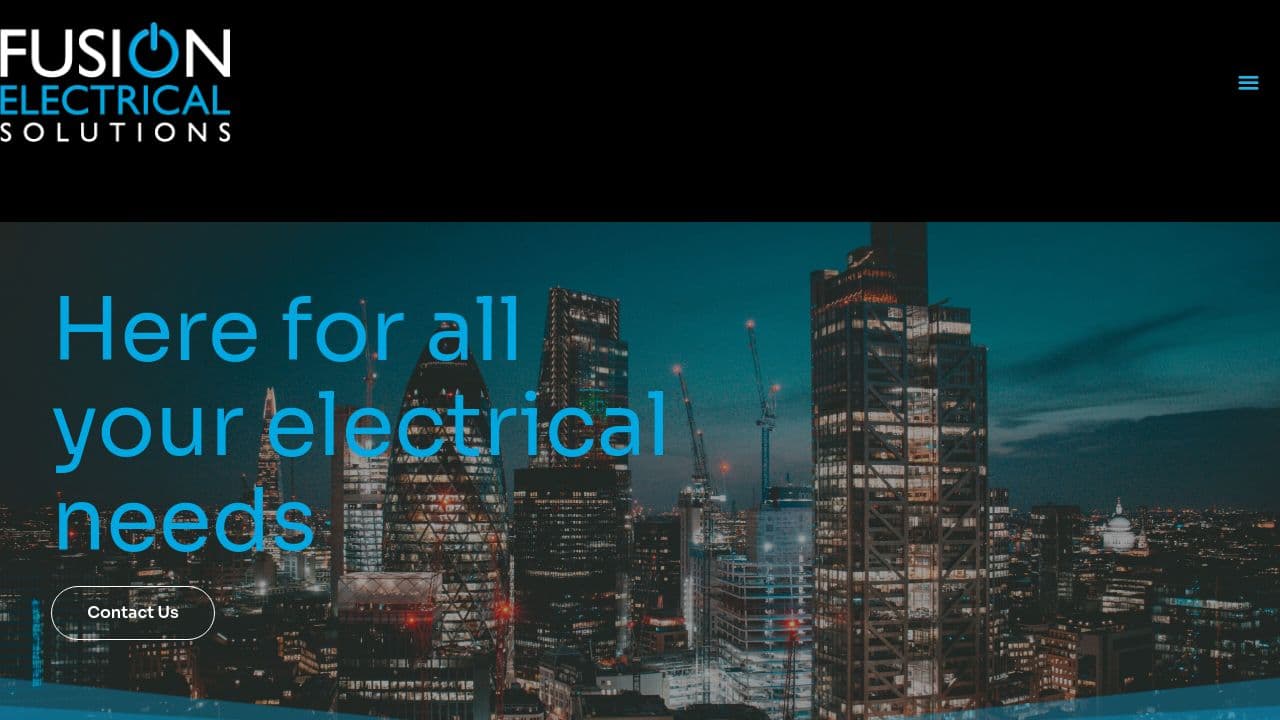 FUSION ELECTRICAL SOLUTIONS LTD website screenshot