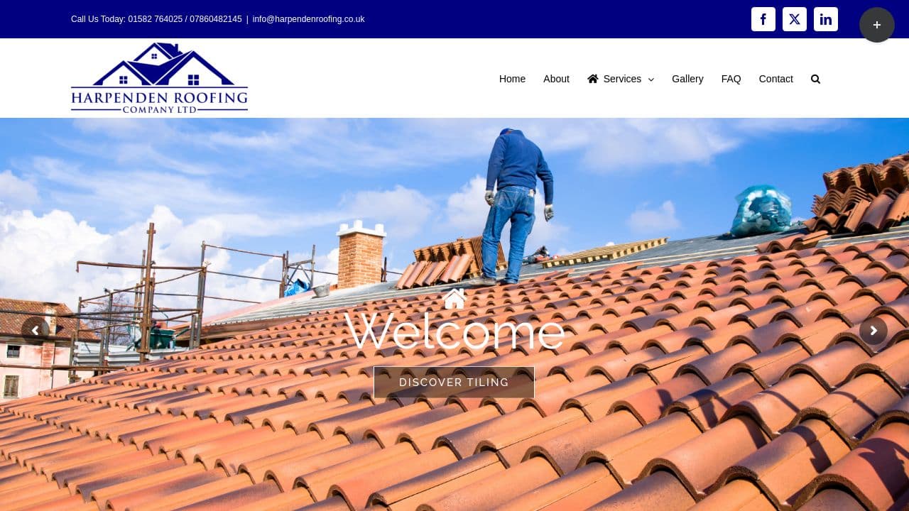 HARPENDEN ROOFING COMPANY LIMITED website screenshot