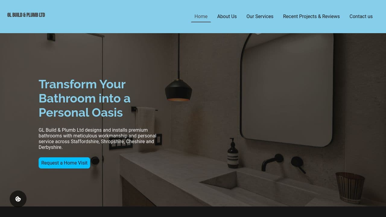 GL BUILD & PLUMB LTD website screenshot