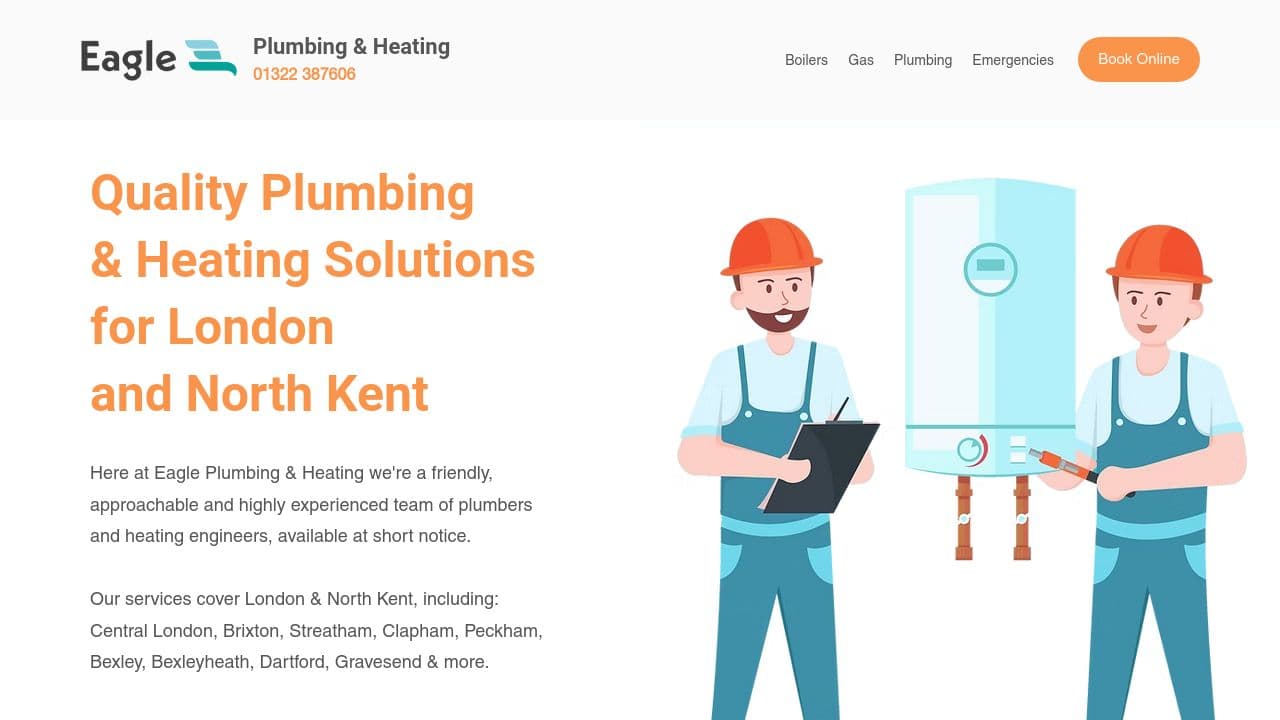 EAGLE PLUMBING LIMITED website screenshot