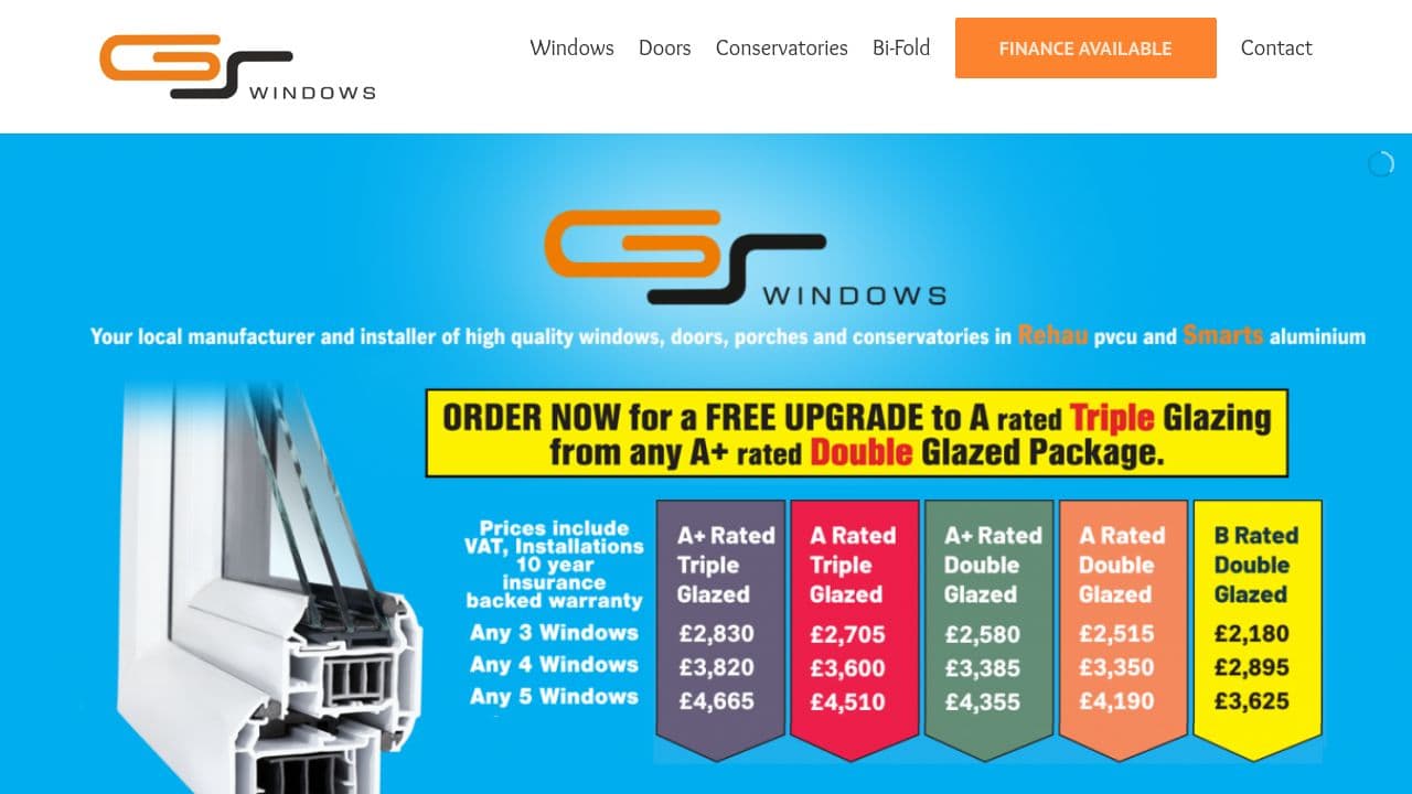 GS WINDOWS LIMITED website screenshot