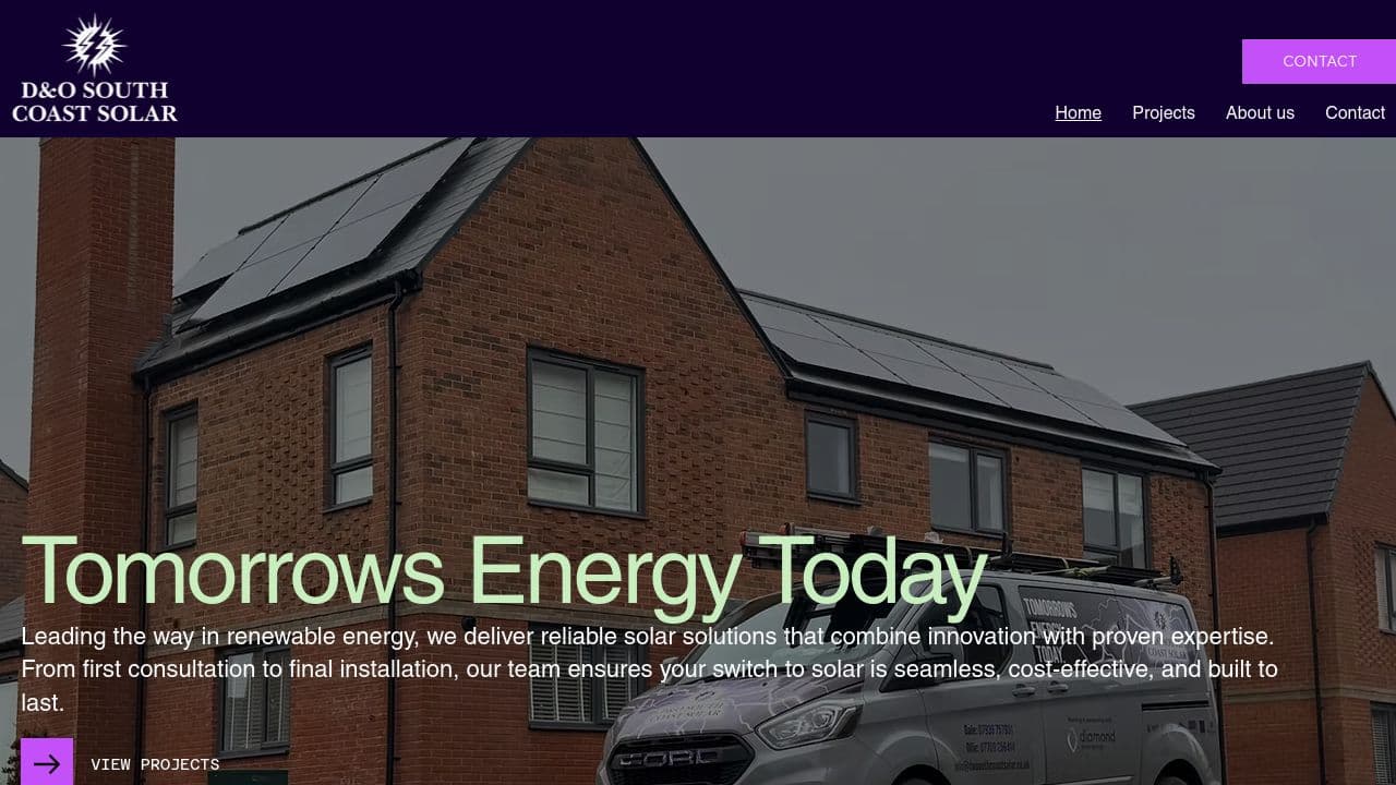D&O SOUTH COAST SOLAR LTD website screenshot