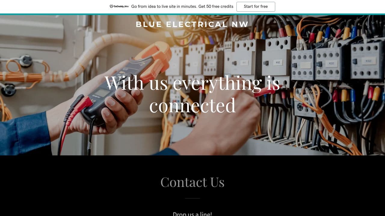 BLUE ELECTRICAL (NW) LTD website screenshot