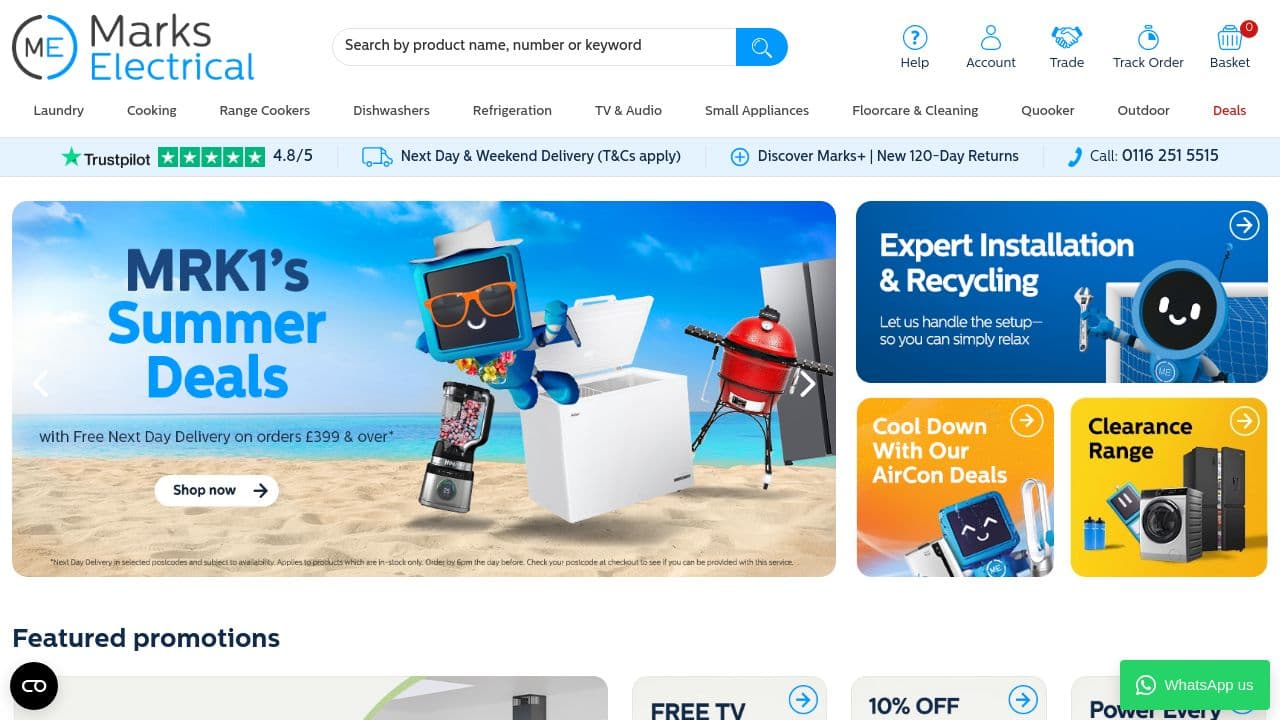 A MARKS ELECTRICAL LIMITED website screenshot