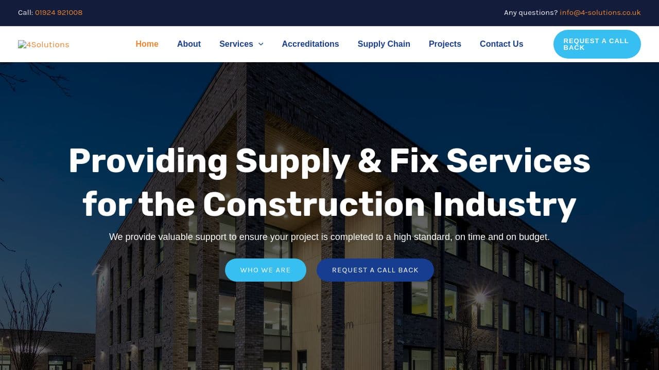 4SOLUTIONS LIMITED website screenshot